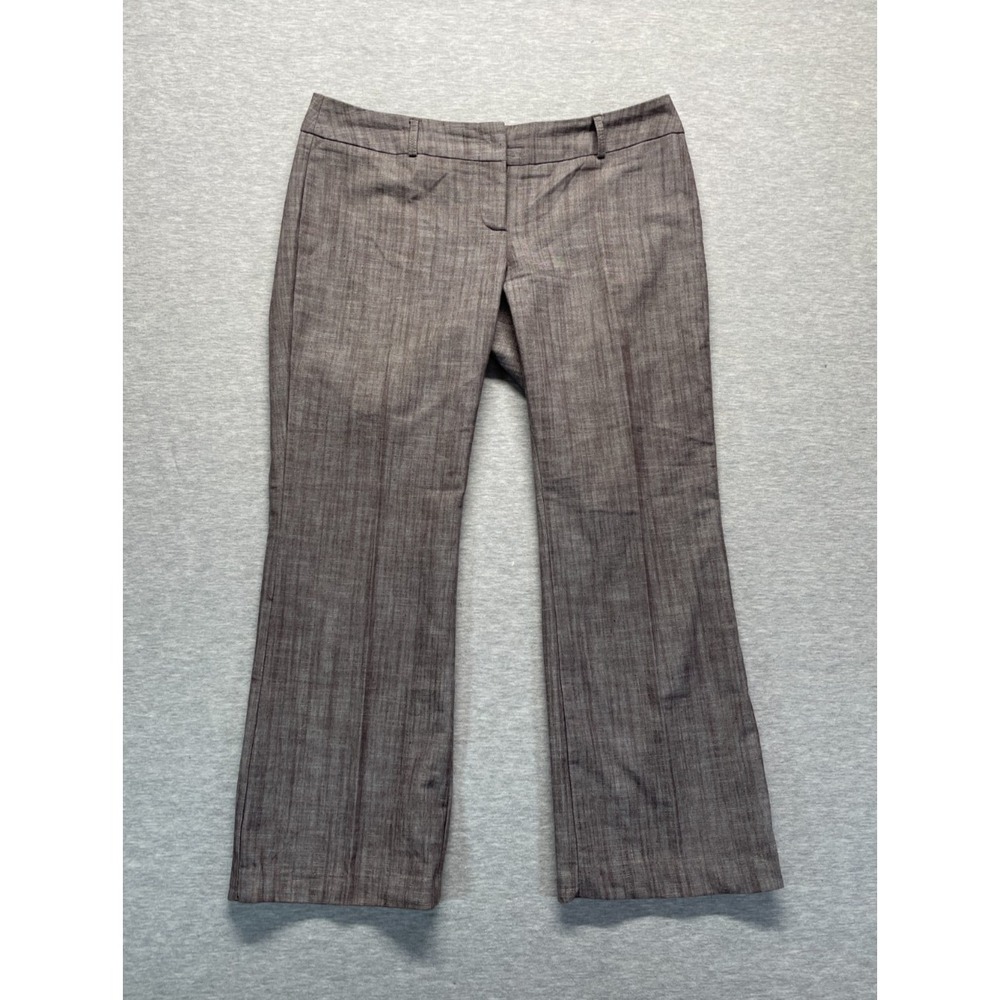 Agaci Too Dress Pants Womens Large Brown Textured Bootcut Leg Business Formal